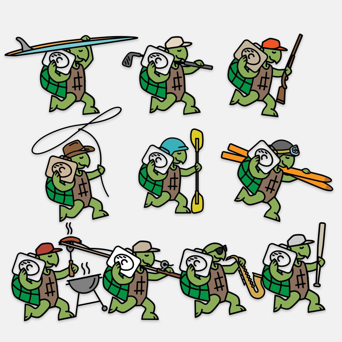 Sticker Pack - Jammin Turtles